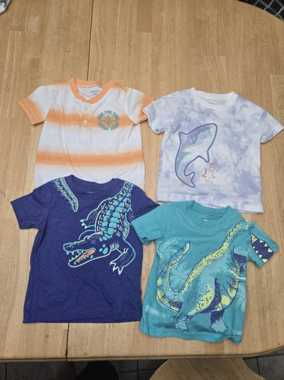 Carter's Boys Short-Sleeve Tees - Blue, Teal, Purple & Orange Mix (4)